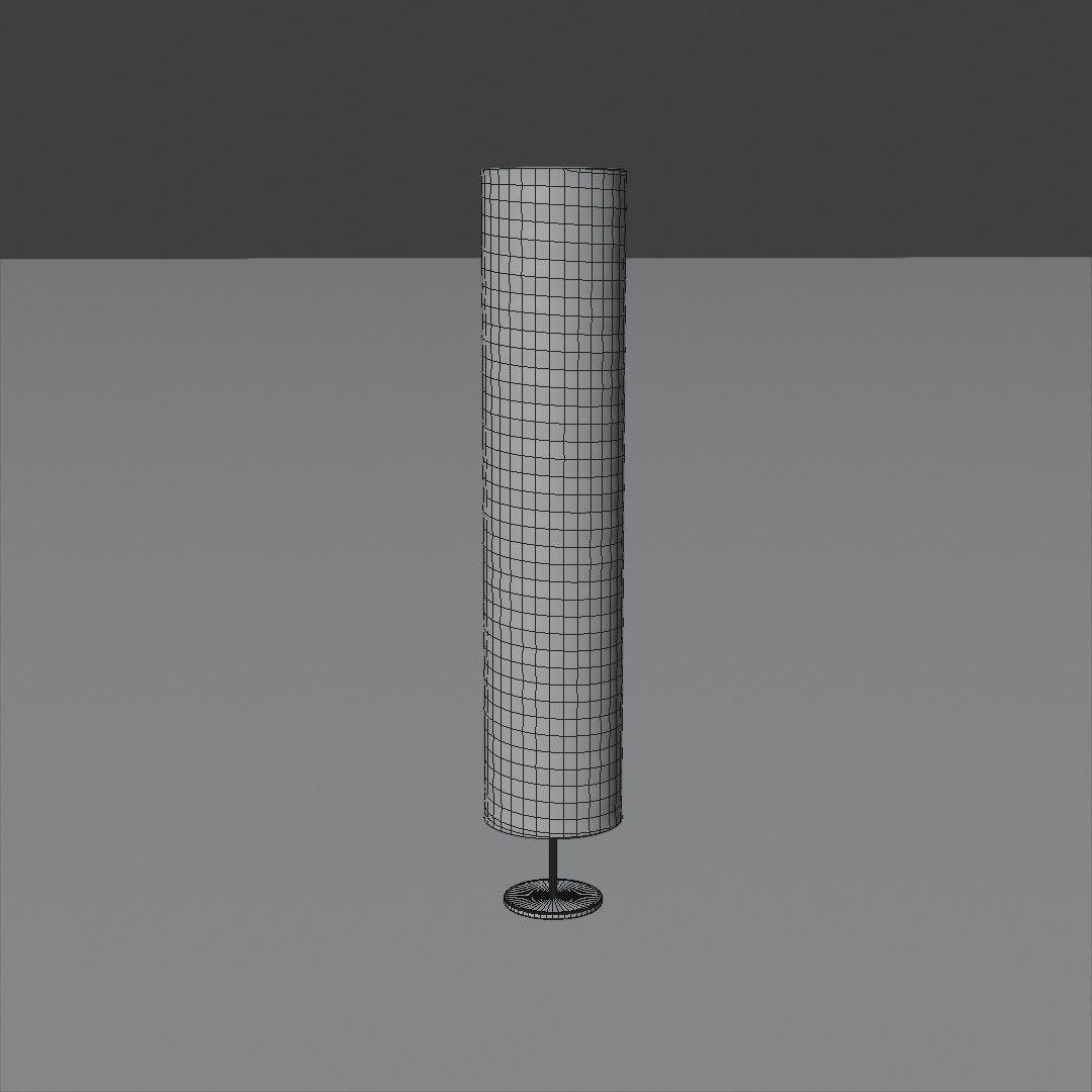 Paper Lamp 3D model_2