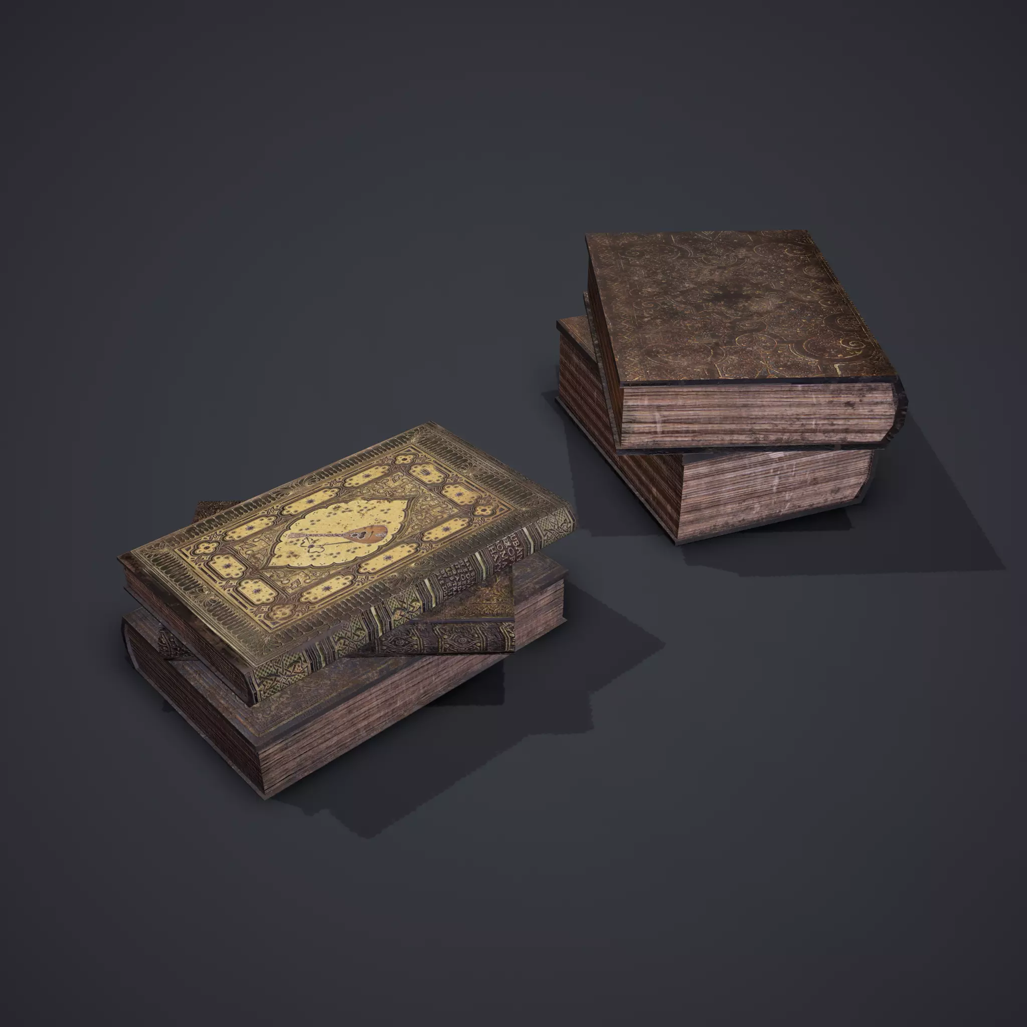 Hard Cover Books Free low-poly 3D model