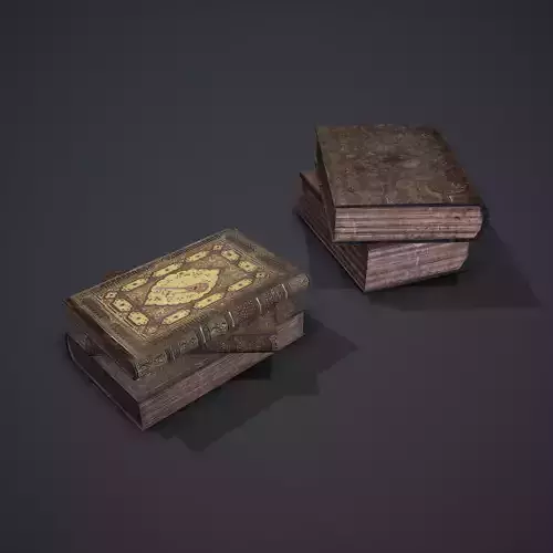 Hard Cover Books Free low-poly 3D model