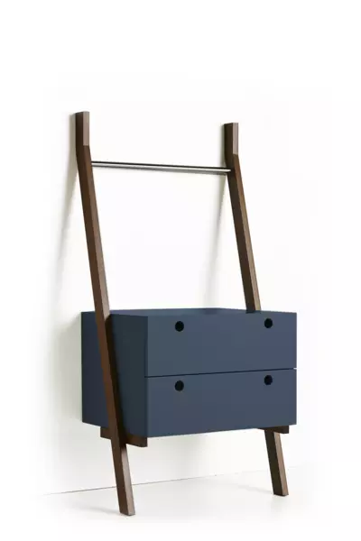 Criado-mudo wardrobe with two drawers and ladder Free 3D model