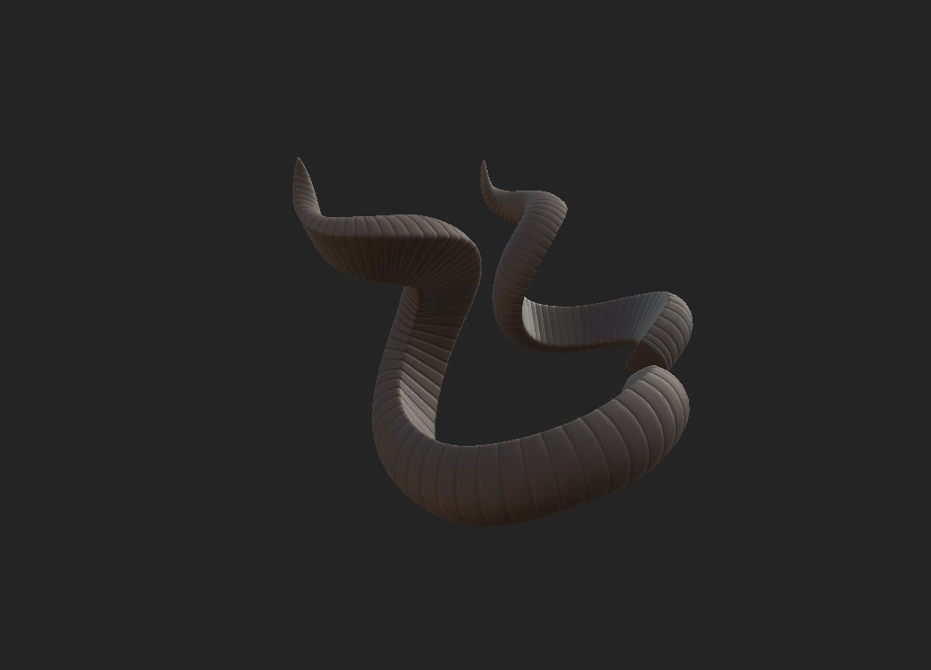 Kudu Horn 3D model_9
