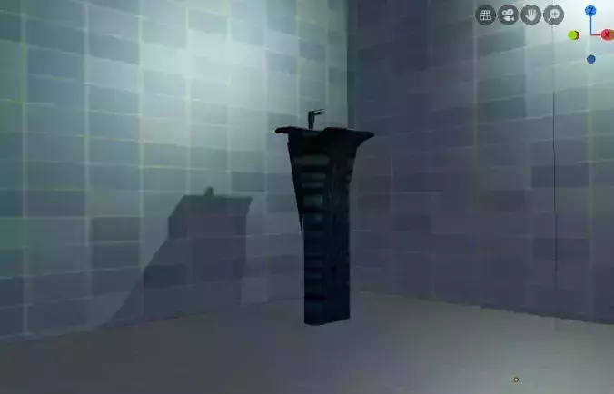Washroom Shank Low-poly 3D model