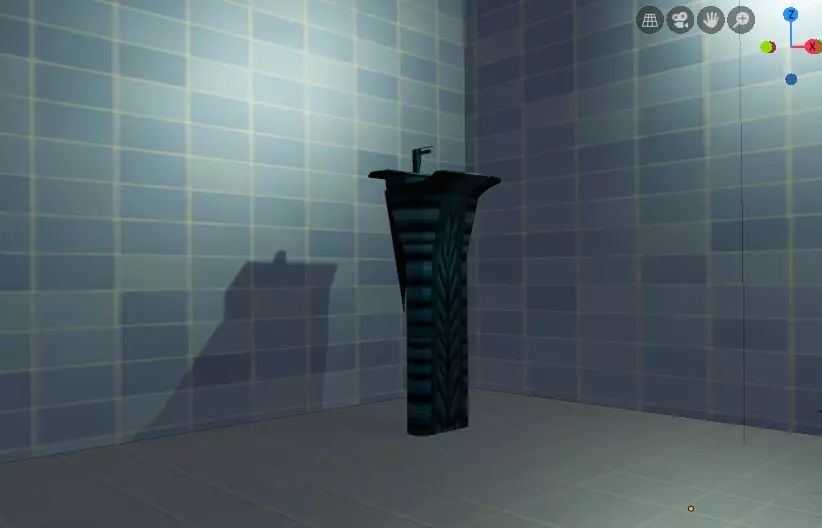 Washroom Shank Low-poly 3D model