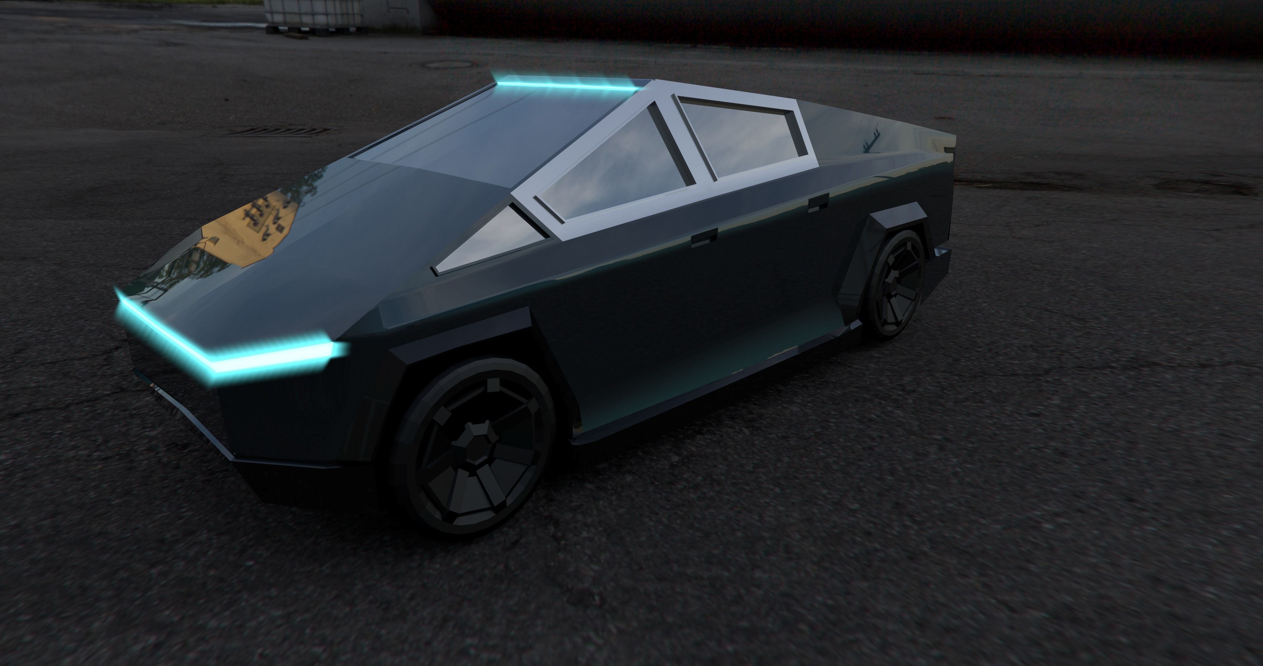 Tesla Cyber truck 3d Model 3D print model_17