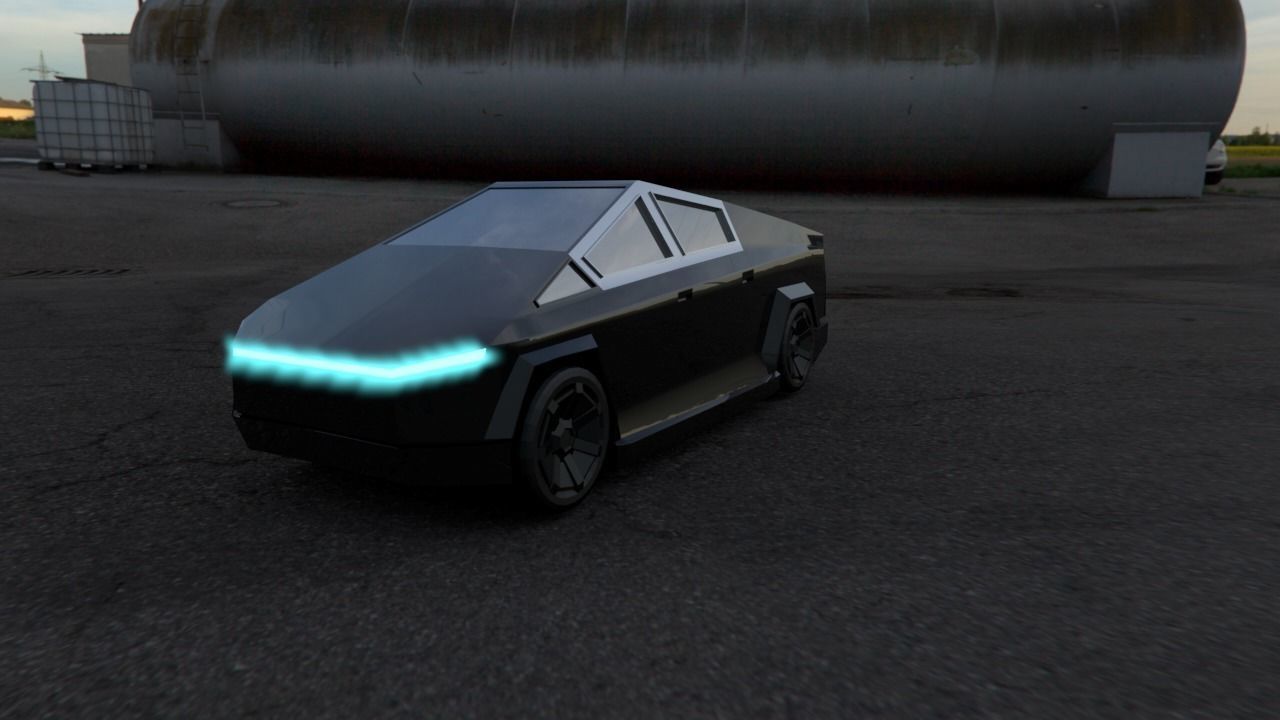 Tesla Cyber truck 3d Model 3D print model_13