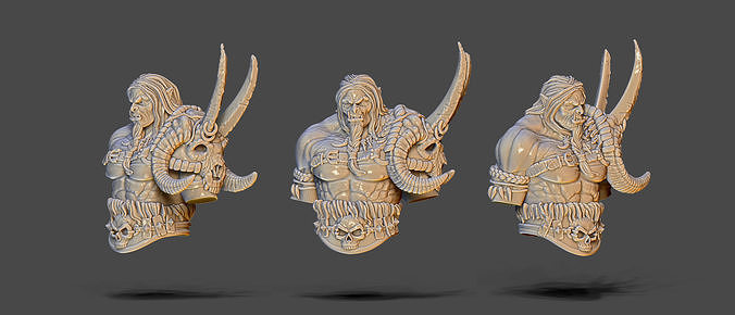 Orc bust - 75mm Free 3D print model