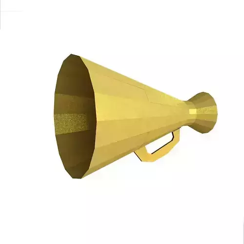 lowpoly megaphone golden