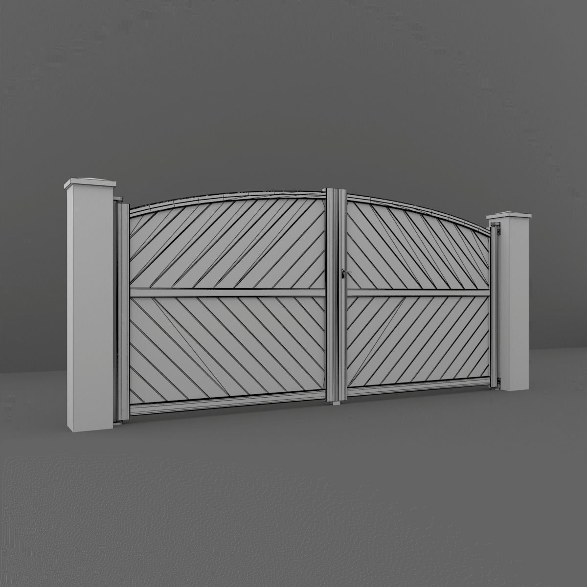 Outdoor Gate  3D model_7
