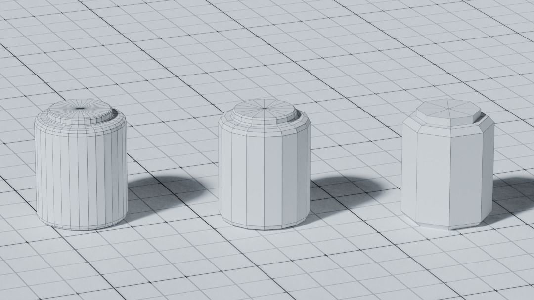 Various Earplugs Low-poly 3D model_15
