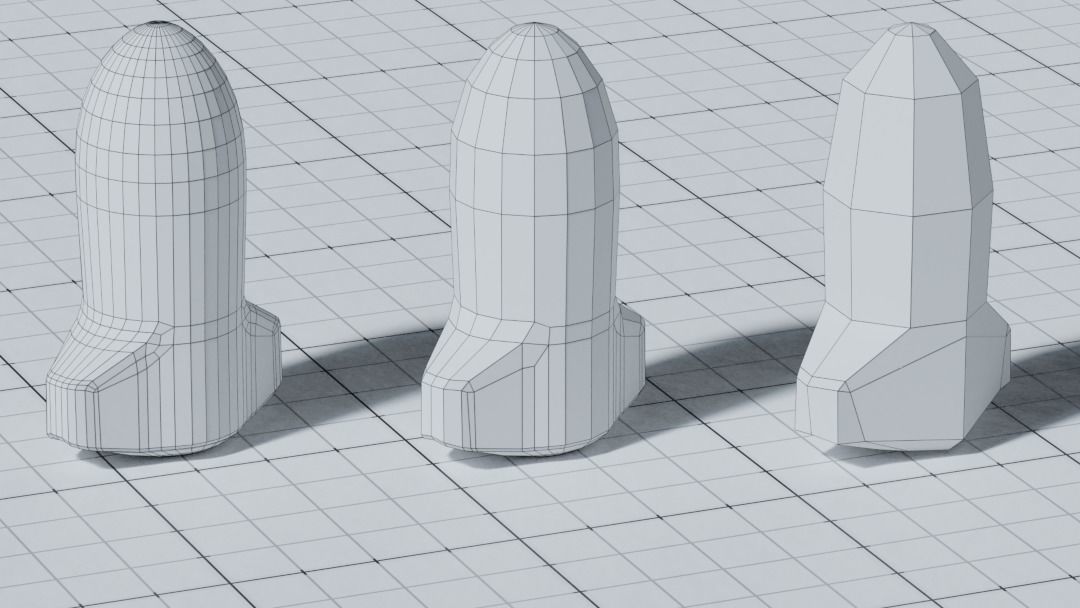 Various Earplugs Low-poly 3D model_12