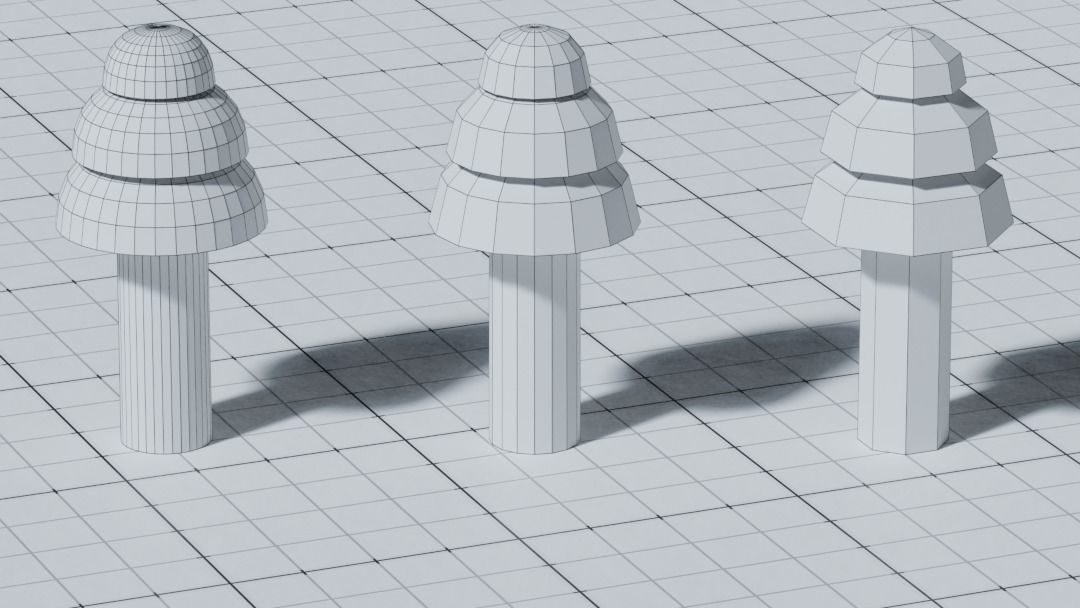 Various Earplugs Low-poly 3D model_9