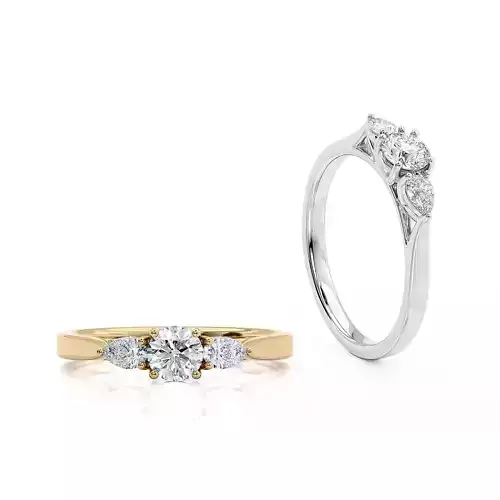 Jewelry Engagement Trilogy Pear Ring Printable model