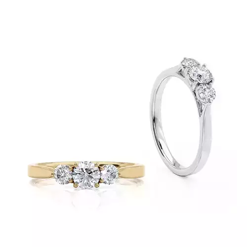 Jewelry Engagement Trilogy Ring 3D Printable model