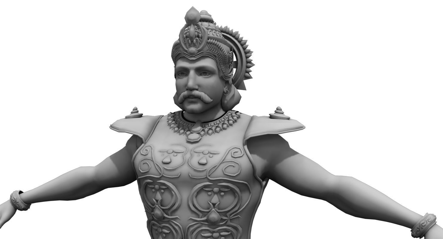 king 3d model statue of lord krishna 3D model_4