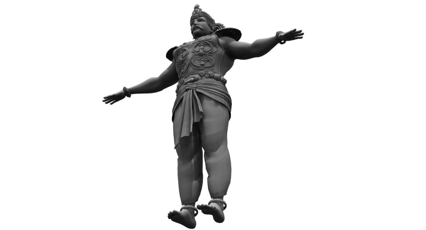 king 3d model statue of lord krishna 3D model_6