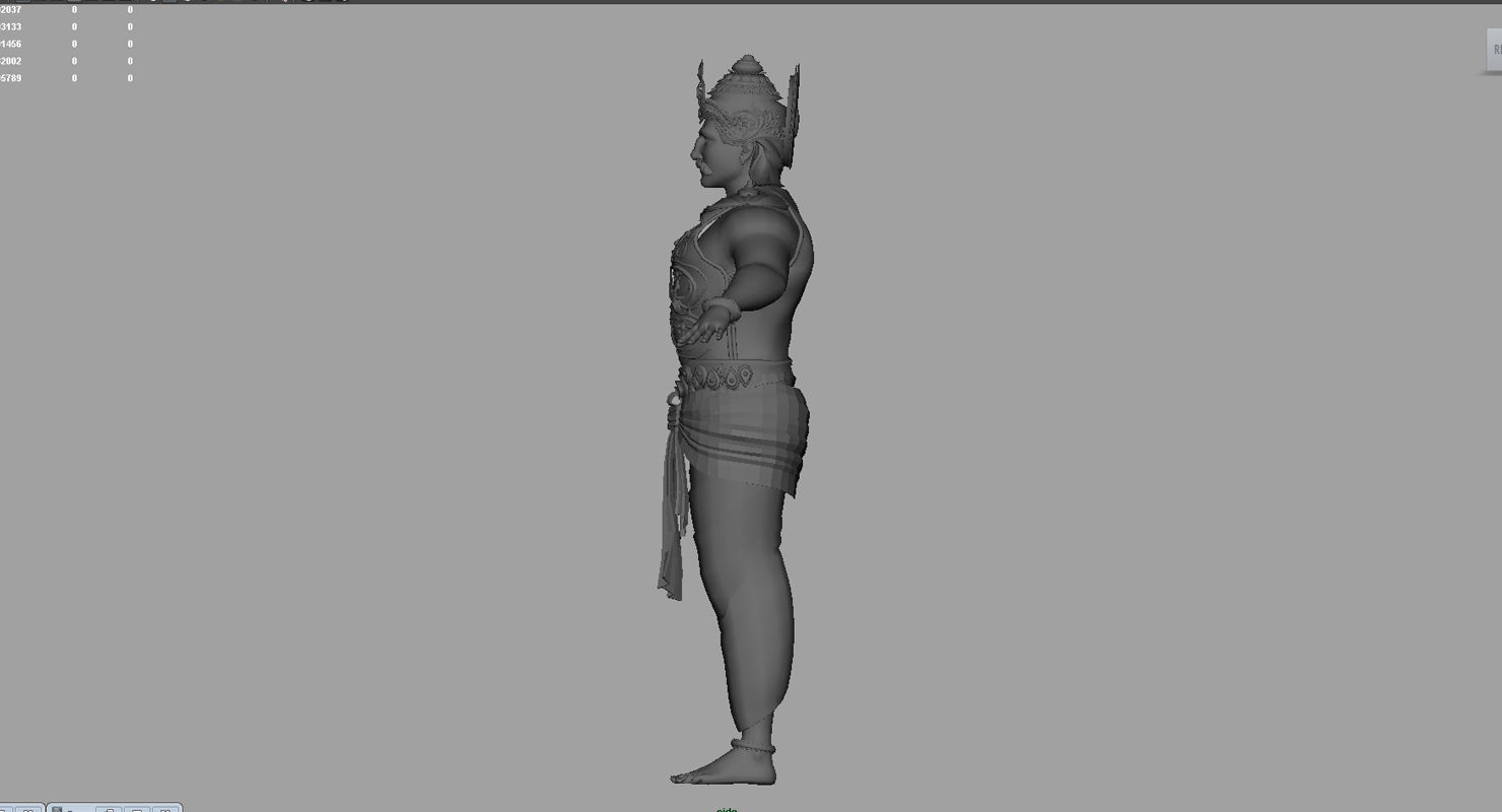 king 3d model statue of lord krishna 3D model_9