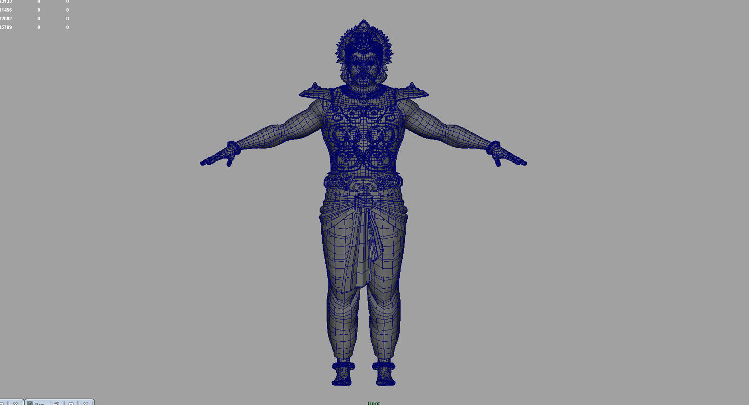 king 3d model statue of lord krishna 3D model_2