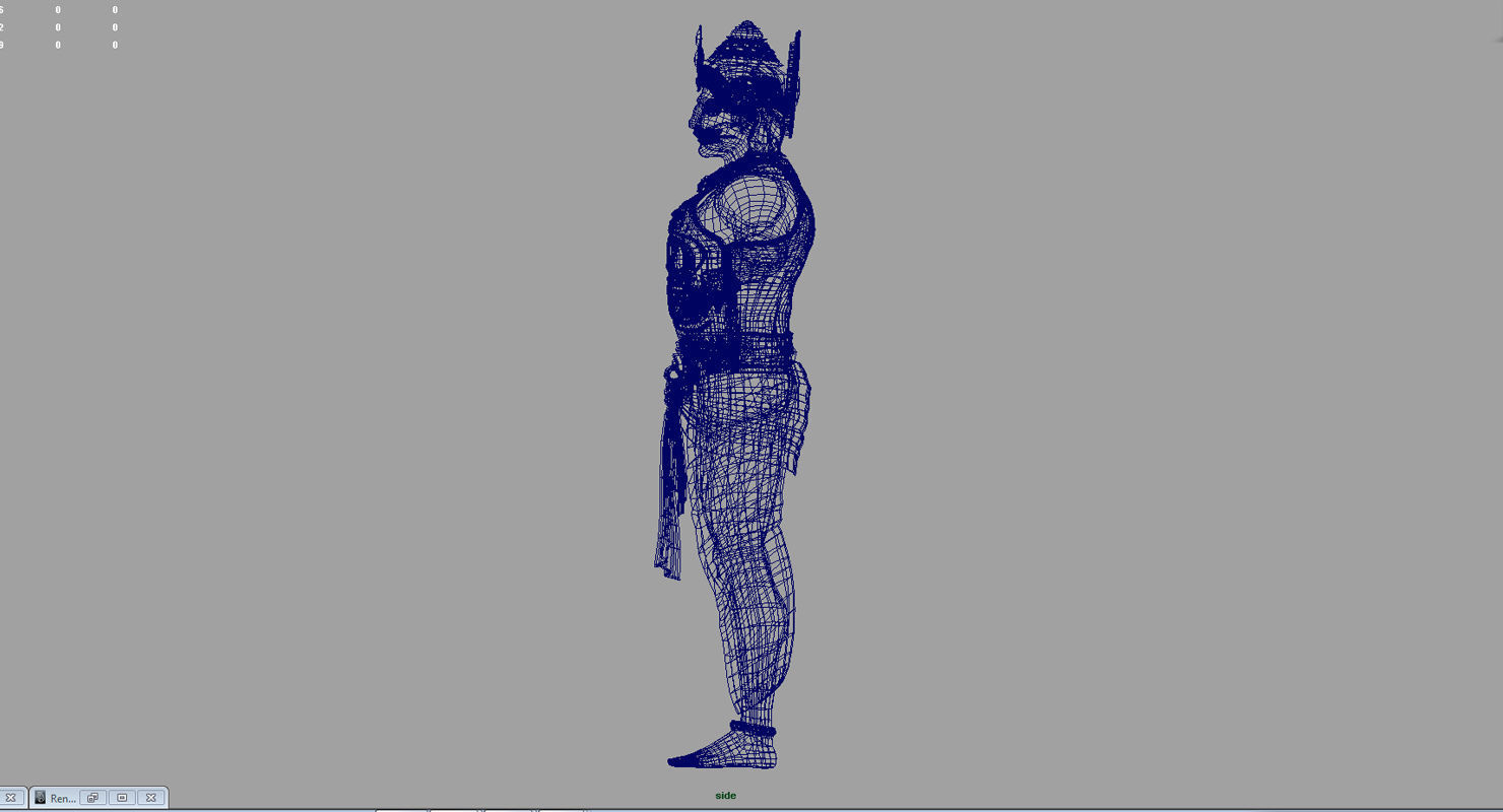 king 3d model statue of lord krishna 3D model_11