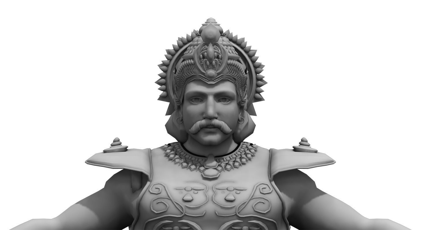 king 3d model statue of lord krishna 3D model_5