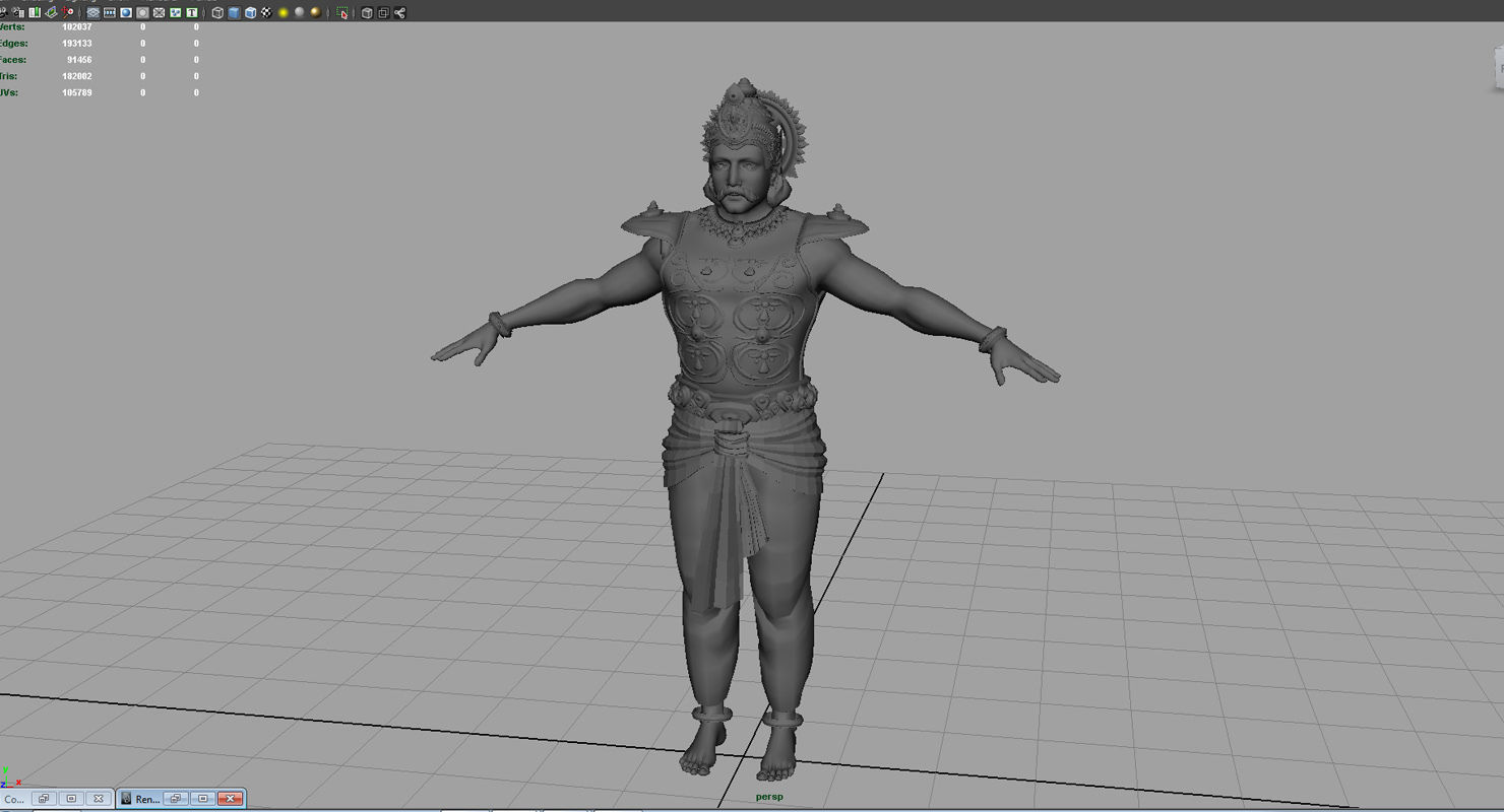 king 3d model statue of lord krishna 3D model_8