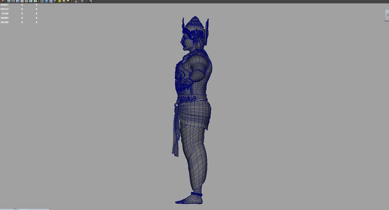 king 3d model statue of lord krishna 3D model_10