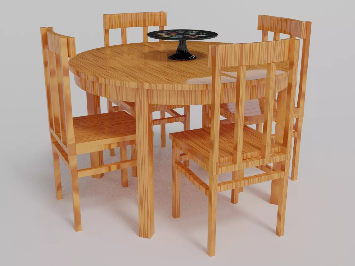 Cake stand with pokemon Eevee 3D model