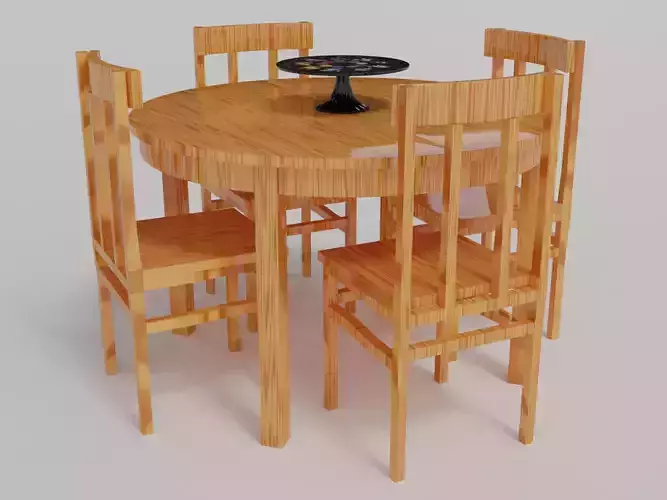 Cake stand with pokemon Eevee 3D model