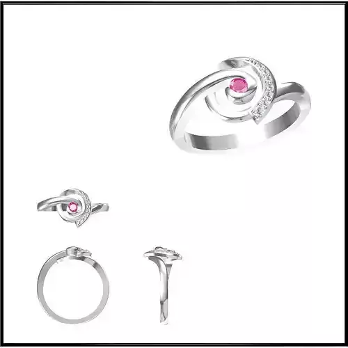 JCD Format Personalized round shape rings jewelry jcd programs