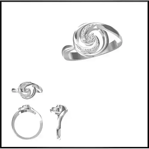 JCD Format Personalized round shape rings jewelry jcd