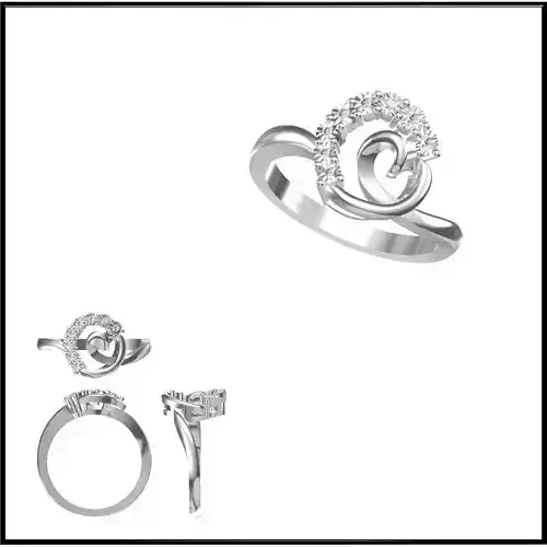 JCD Format Personalized round shape rings jewellery jcd design