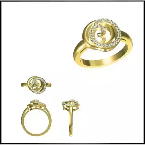 JCD Format Personalized round shape rings