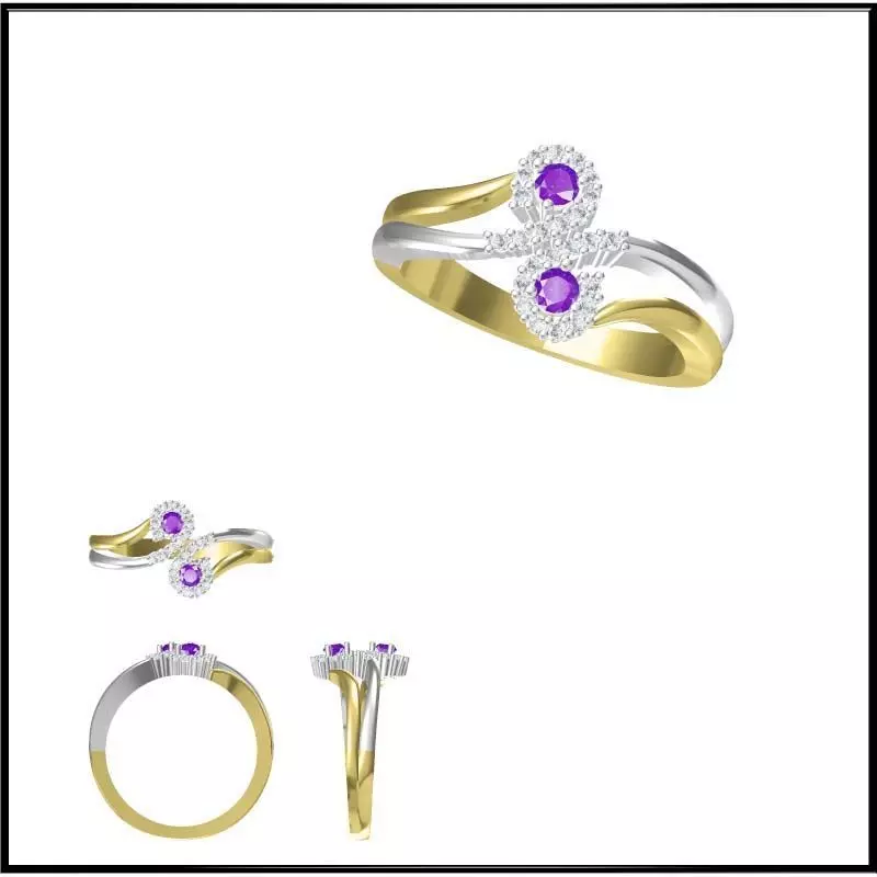 JCD Personalized round shape rings jcd round shape rings design 3D print model