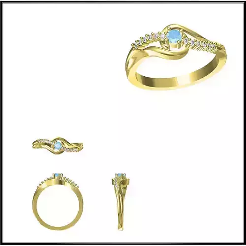 JCD Format Personalized round shape rings jcd round shape rings