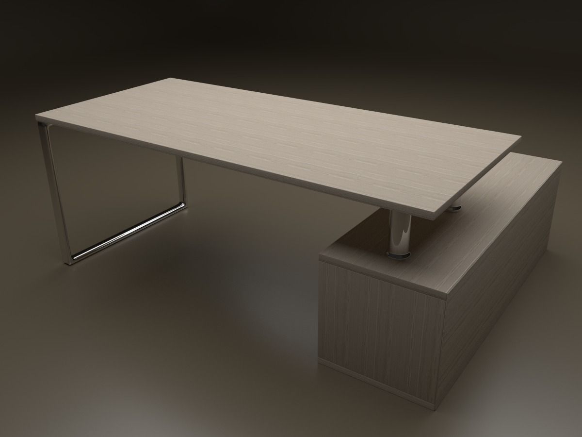 Office Desk 3D model_3