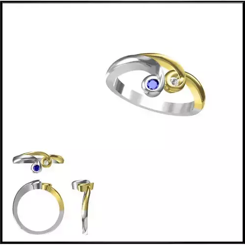 JCD Format Personalized round shape rings jcd jewelry