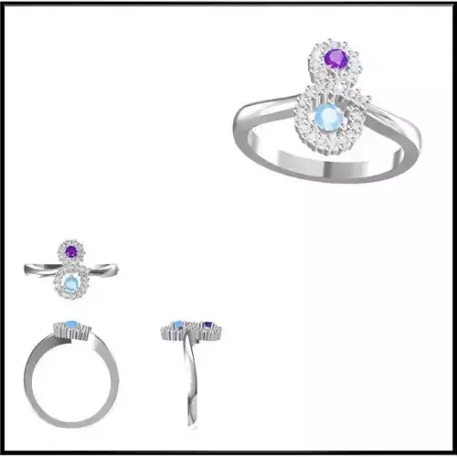 JCD Format Personalized round shape rings jcd design