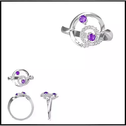 JCD Format Personalized round shape rings jcd