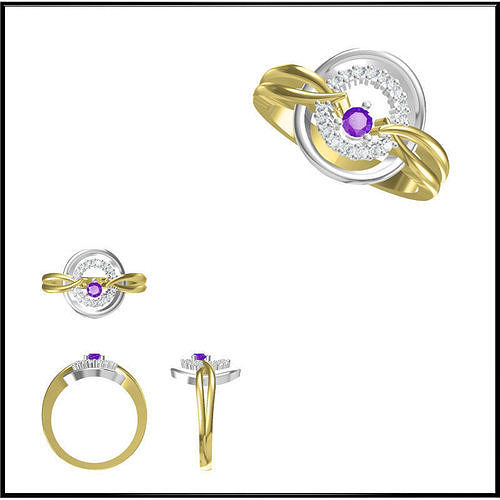 JCD Format Personalized round shape rings for sale jewelry files 3D print model