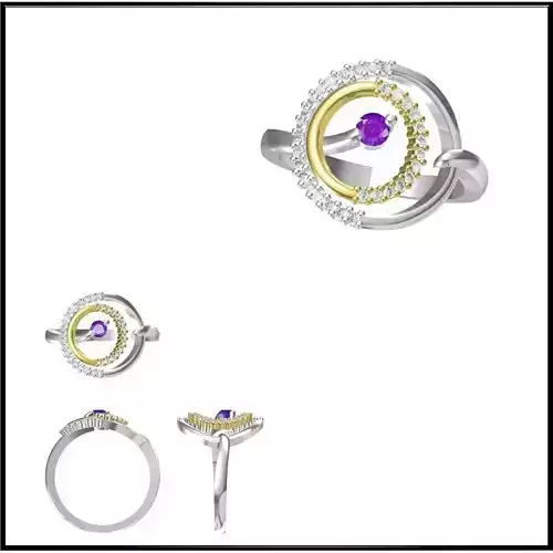 JCD Format Personalized round shape rings esign price