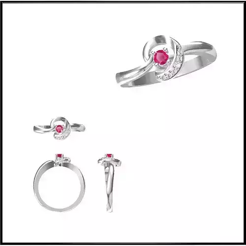 JCD Format Personalized diamond round shape rings 