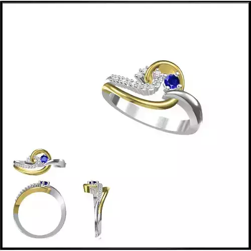 JCD Format Personalized diamond round shape rings jewelry