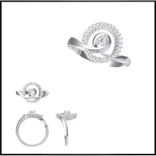 JCD Format Personalized diamond round shape rings jewelry