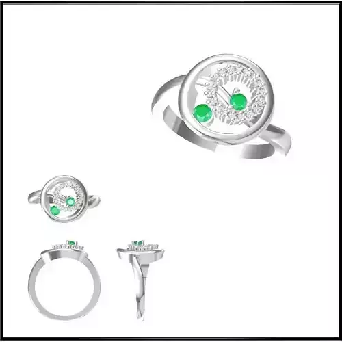 JCD Format Personalized diamond round shape rings