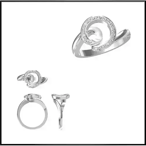 JCD Format Personalized diamond round shape rings