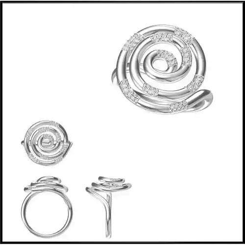 JCD Format Personalized diamond round shape rings design