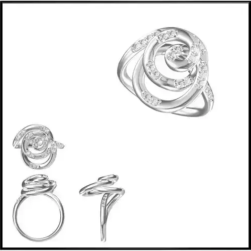 JCD Format Personalized diamond round shape rings design