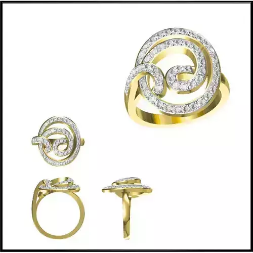 JCD Format Personalized diamond round shape rings