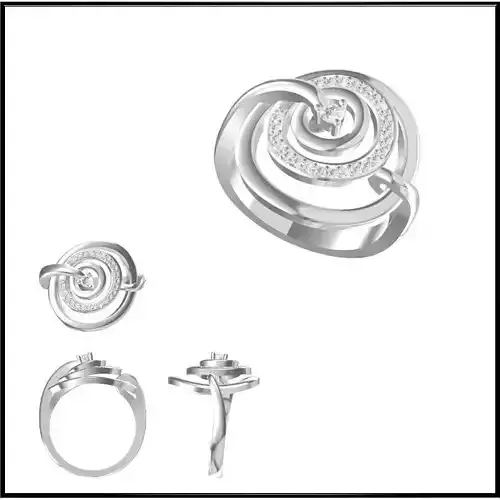 JCD Format Personalized diamond round shape rings jcd