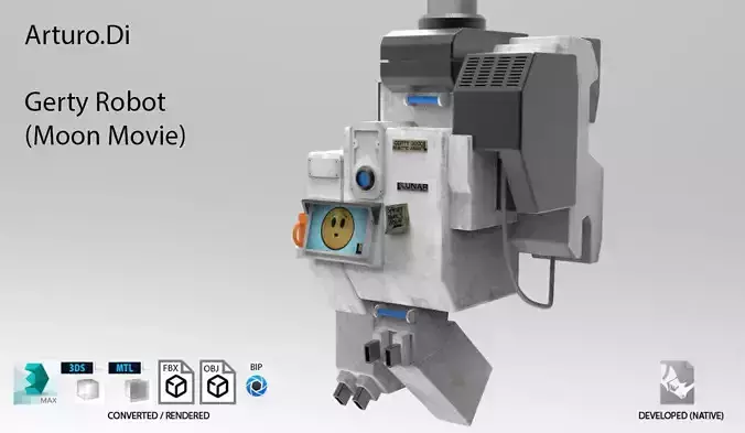 Gerty Robot Moon Movie 3D model