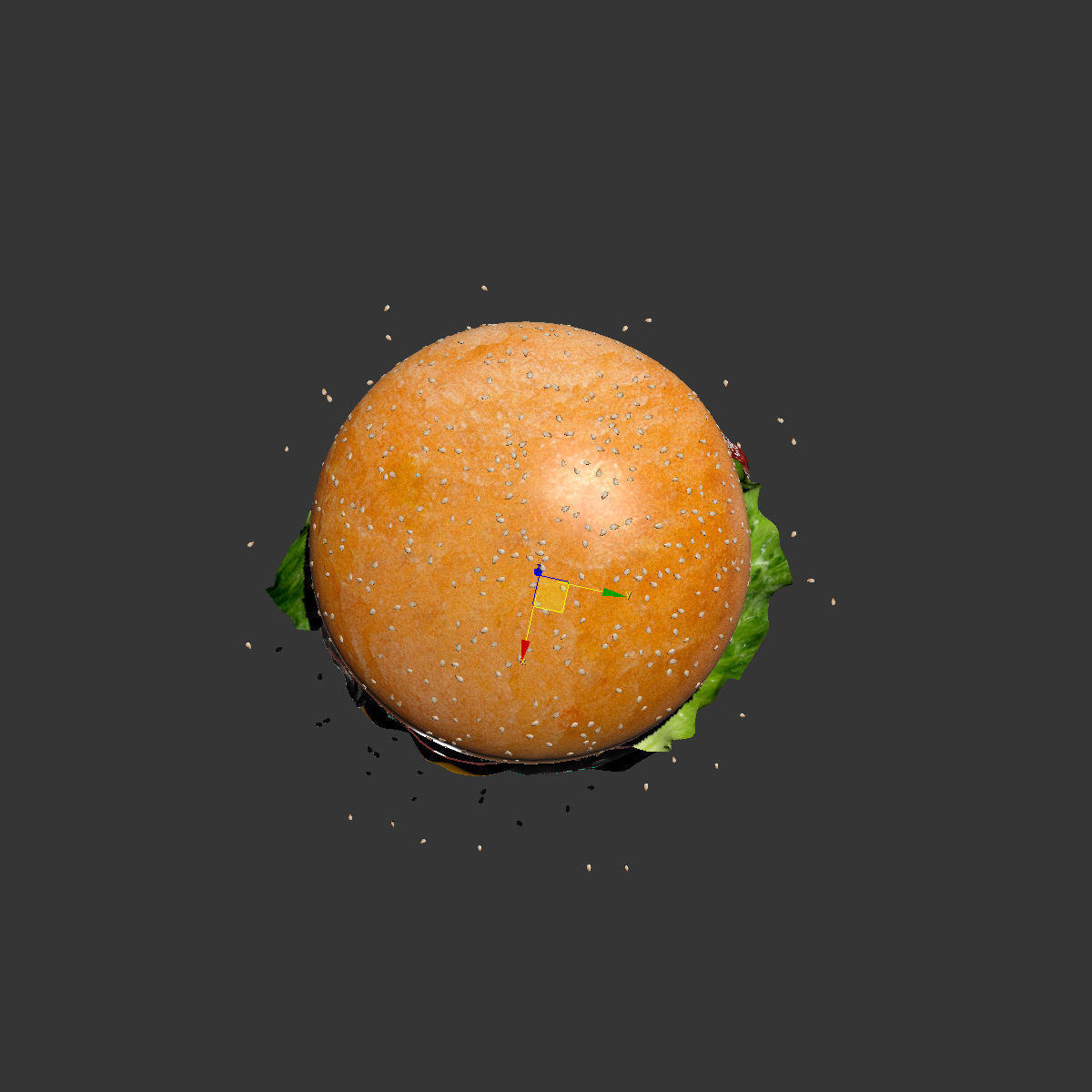 Double Cheeseburger HQ 3D model_7